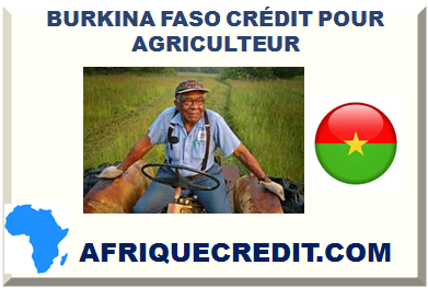 BURKINA FASO CRÉDIT POUR AGRICULTEUR